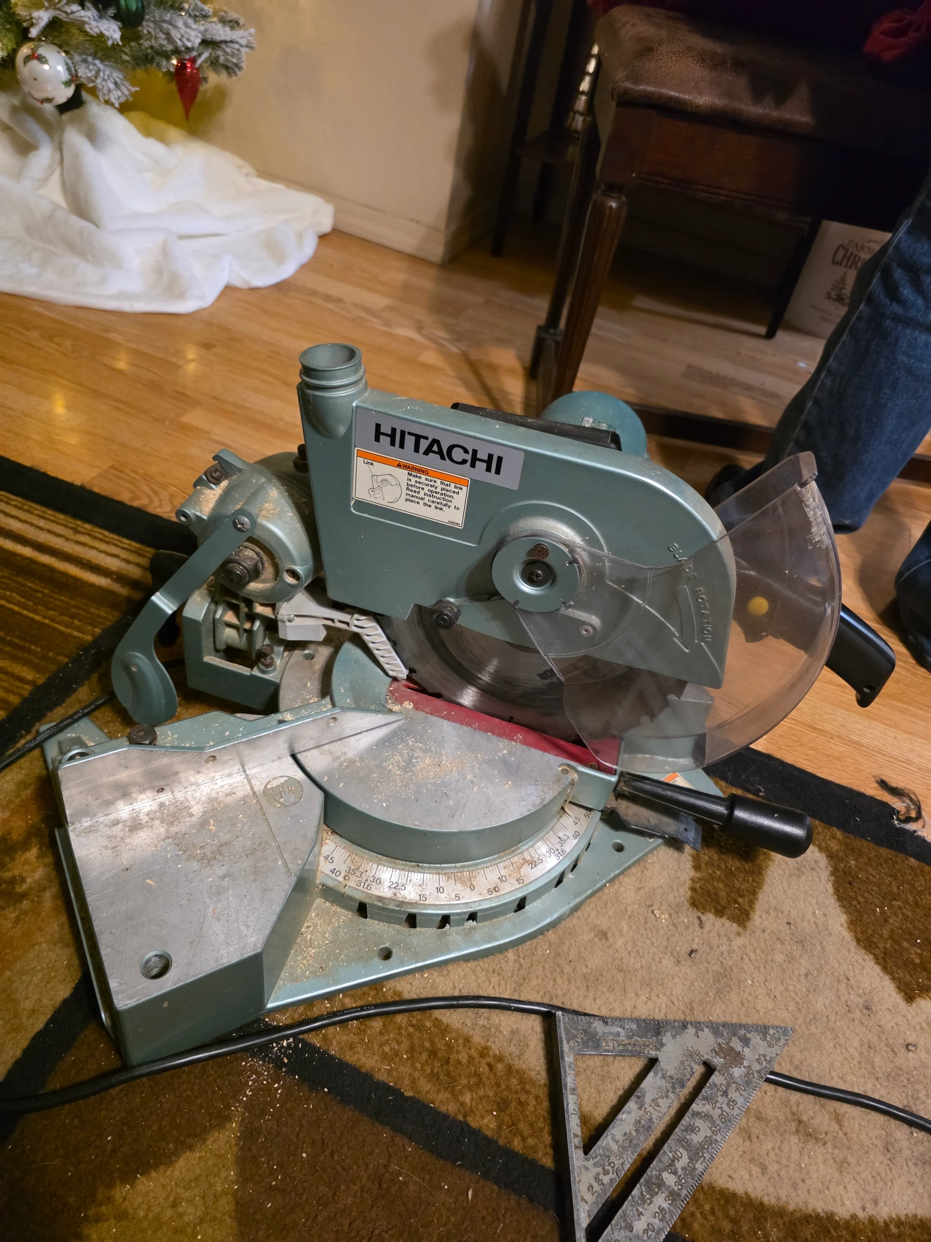 Vintage Hitachi 8.5" Miter Saw - Heavy Duty Chop Saw, Made in Japan